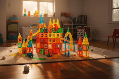 یک اسباب‌بازی برای هزاران ایده! مگنت تایل ۲۰۰ قطعه ترکیبی را بشناسید